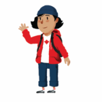Niko waving with white background