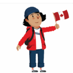 Niko with Canada flag and white background